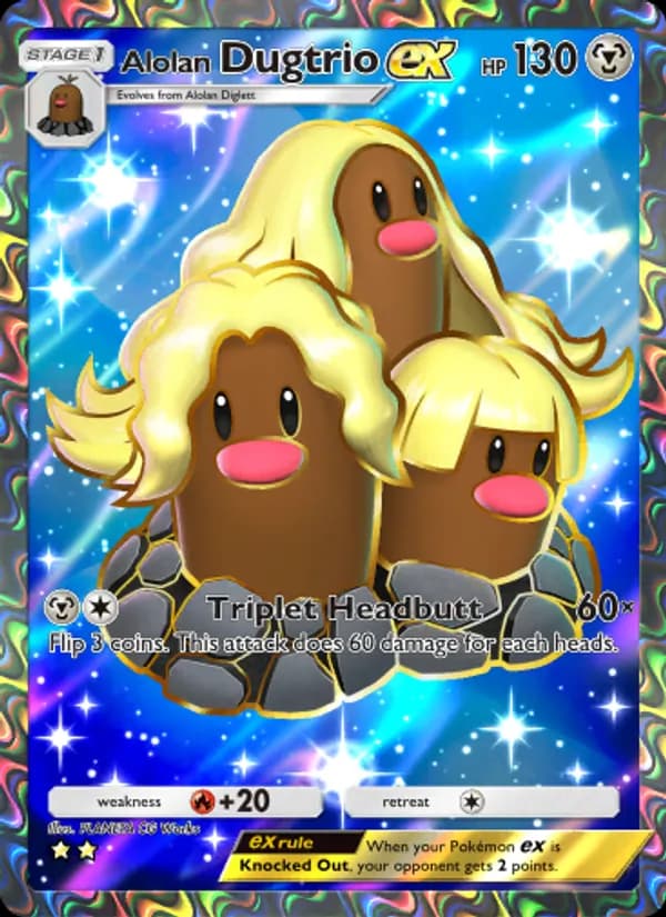 Alolan Dugtrio ex — Extradimensional Crisis, Two Star
