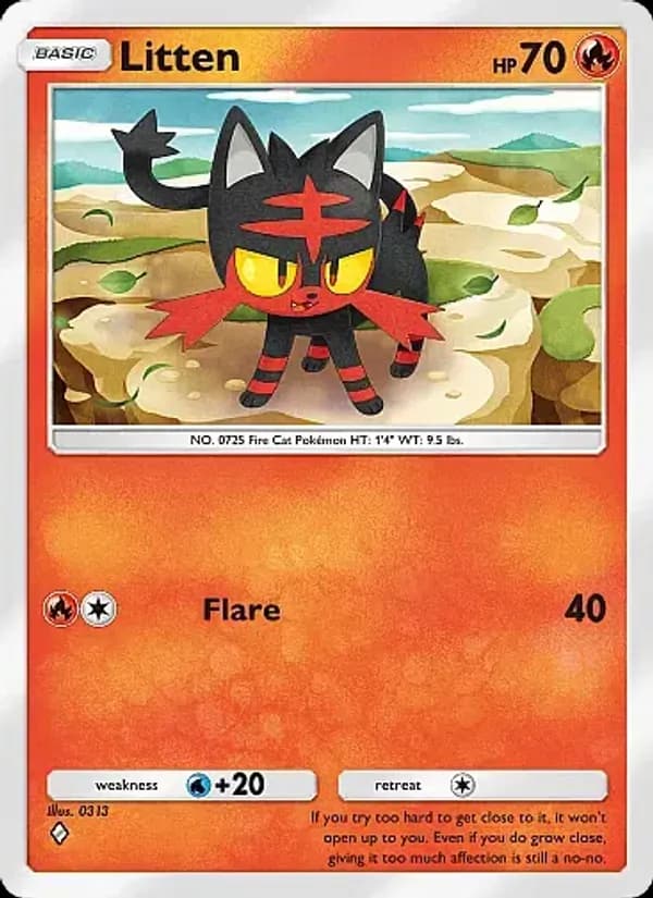 Litten — Eevee Grove, One Diamond
