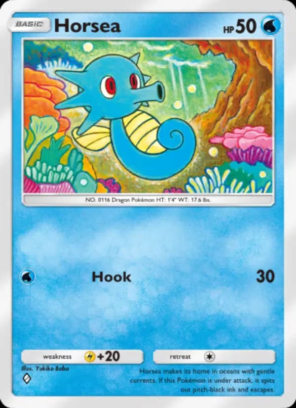 Horsea — Wisdom of Sea and Sky, One Diamond