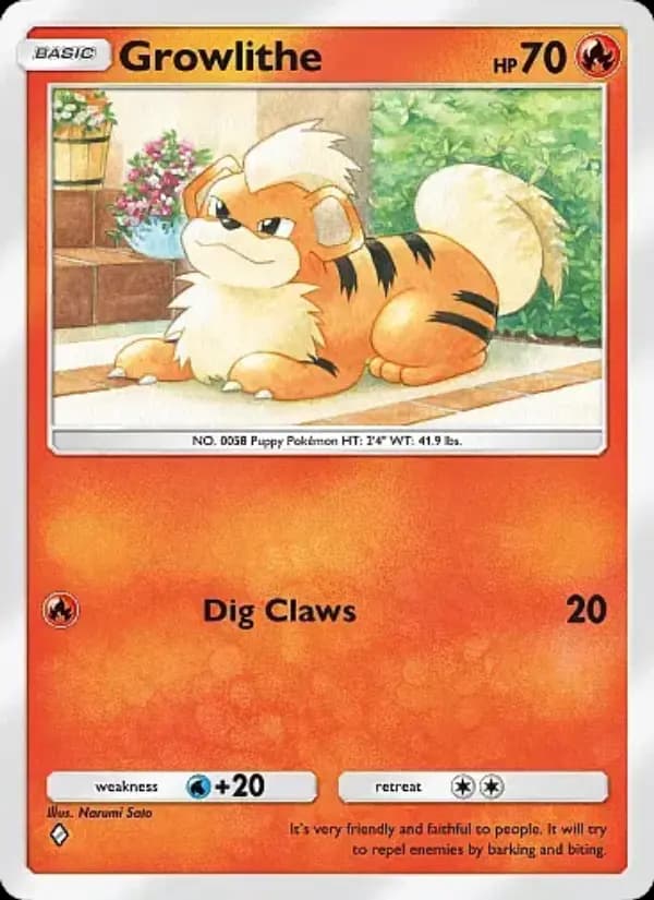 Growlithe — Mega Rising, One Diamond