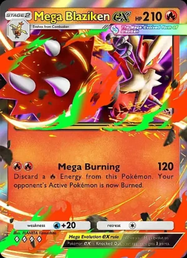 Mega Blaziken ex — Mega Rising, Four Diamond