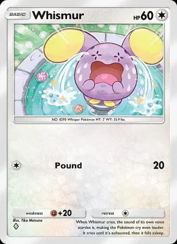 Whismur — Mega Rising, One Diamond