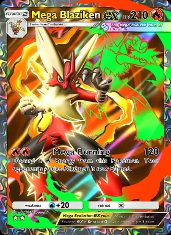 Mega Blaziken ex — Mega Rising, Two Star