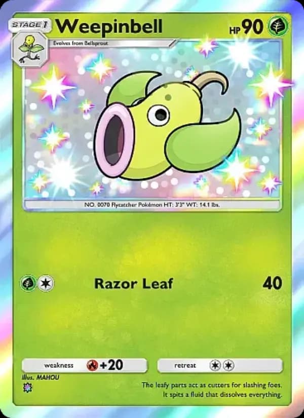Weepinbell — Mega Rising, One Shiny