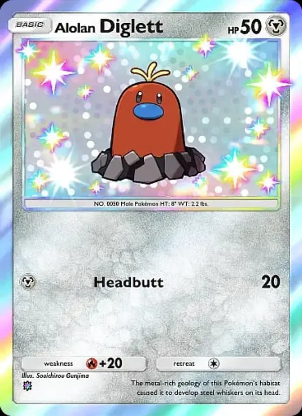 Alolan Diglett — Mega Rising, One Shiny