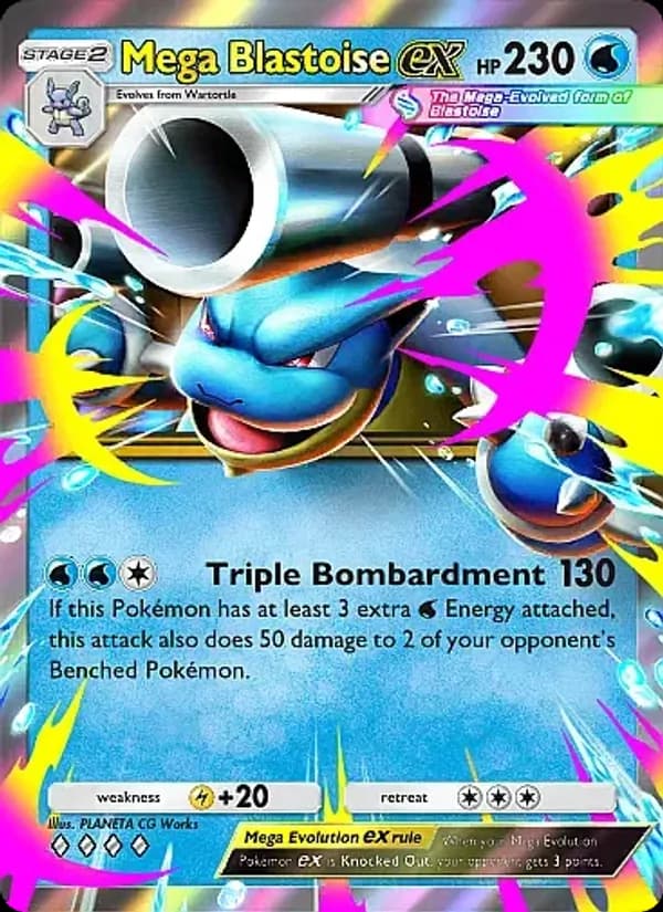 Mega Blastoise ex — Crimson Blaze, Four Diamond