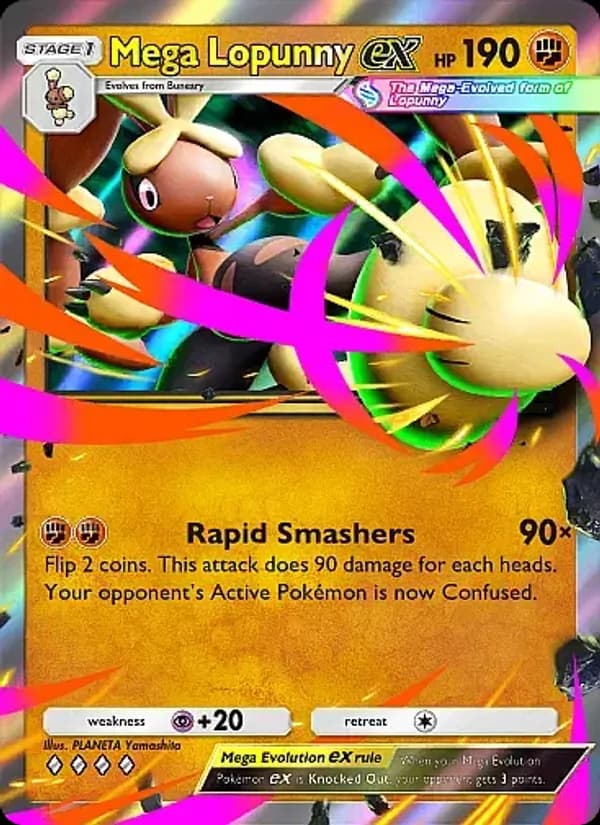 Mega Lopunny ex — Crimson Blaze, Four Diamond