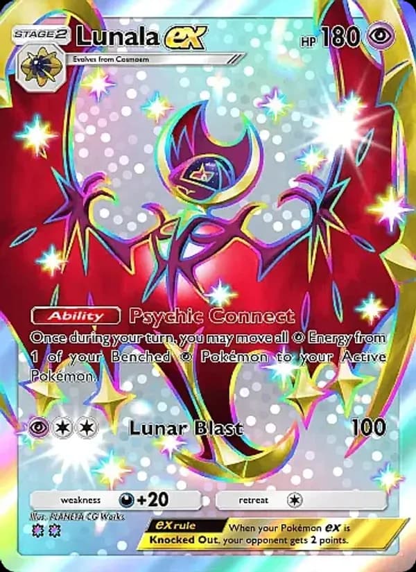 Lunala ex — Crimson Blaze, Two Shiny