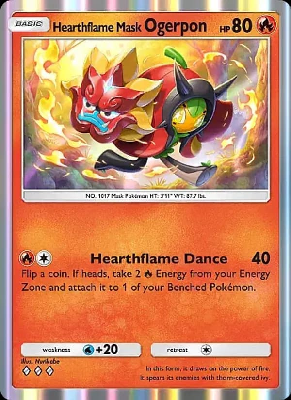 Hearthflame Mask Ogerpon — Fantastical Parade, Three Diamond