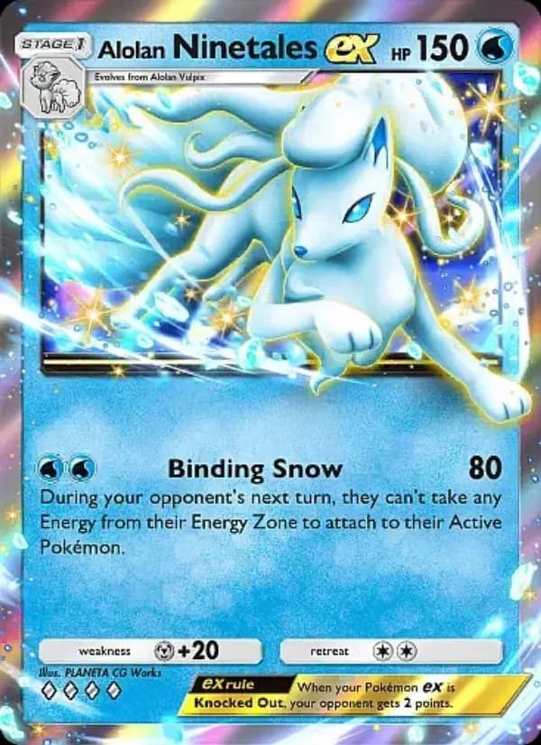 Alolan Ninetales ex — Fantastical Parade, Four Diamond