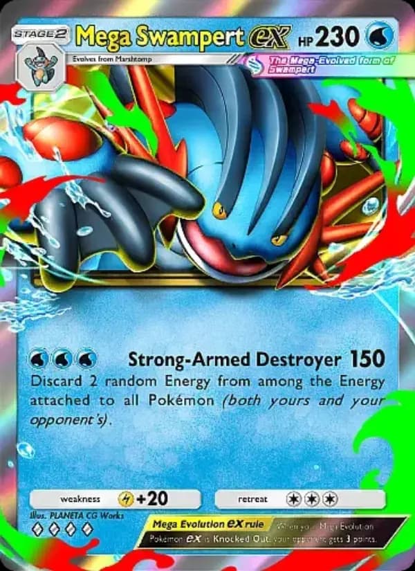 Mega Swampert ex — Fantastical Parade, Four Diamond