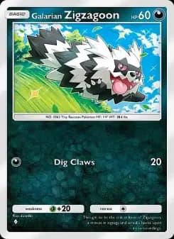 Galarian Zigzagoon — Fantastical Parade — One Diamond