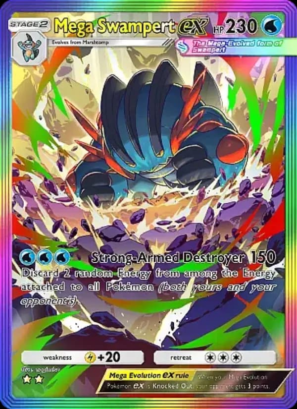 Mega Swampert ex — Fantastical Parade, Two Star