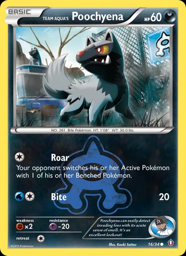 Team Aqua's Poochyena — Double Crisis, Common