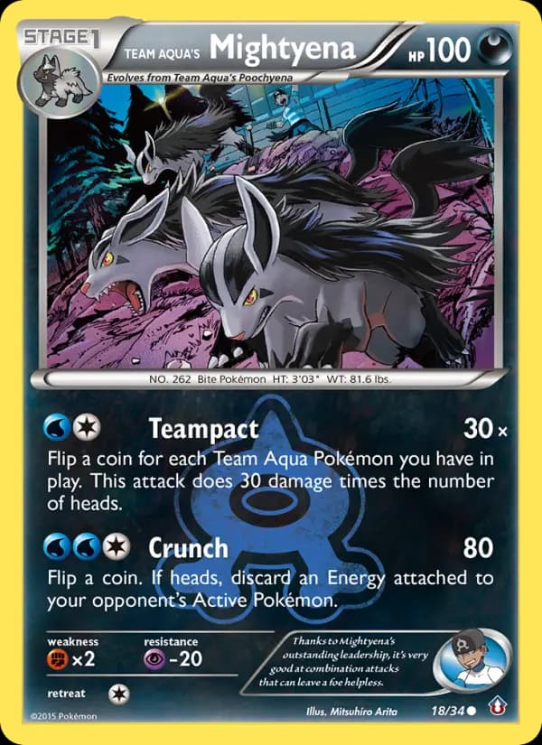 Team Aqua's Mightyena — Double Crisis, Common