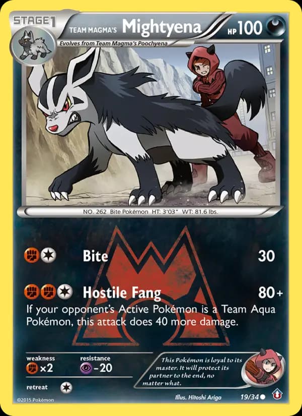 Team Magma's Mightyena — Double Crisis, Common