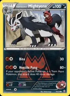 Team Magma's Mightyena — Double Crisis — Common