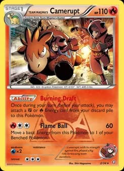 Team Magma's Camerupt — Double Crisis — Rare