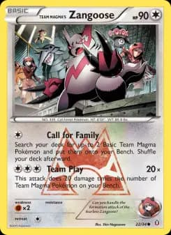 Team Magma's Zangoose — Double Crisis — Common