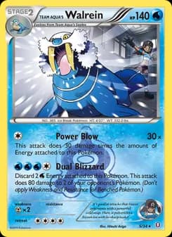 Team Aqua's Walrein — Double Crisis — Rare