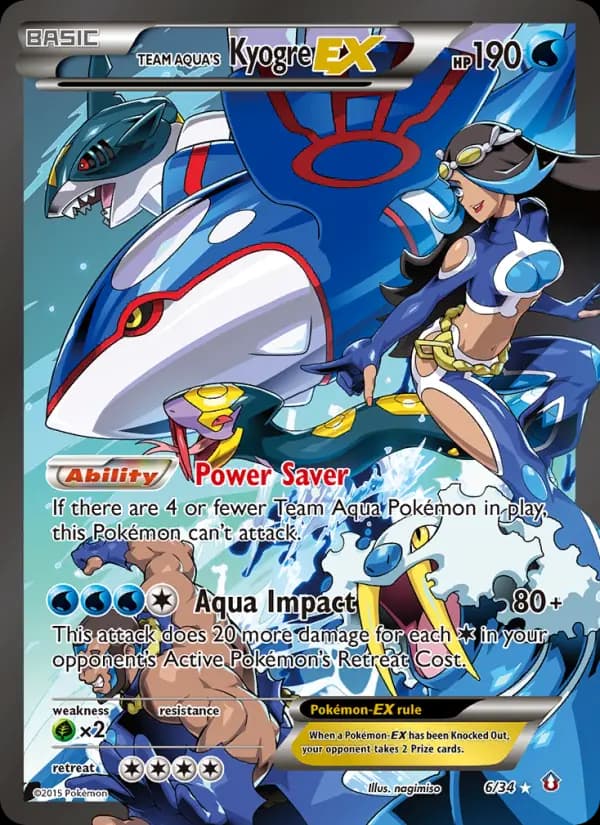 Team Aqua's Kyogre EX — Double Crisis, Ultra Rare