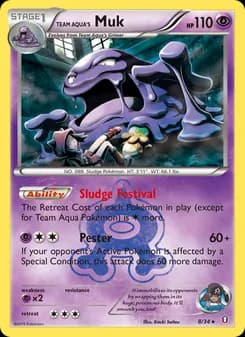 Team Aqua's Muk — Double Crisis — Rare