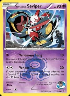 Team Aqua's Seviper — Double Crisis — Common