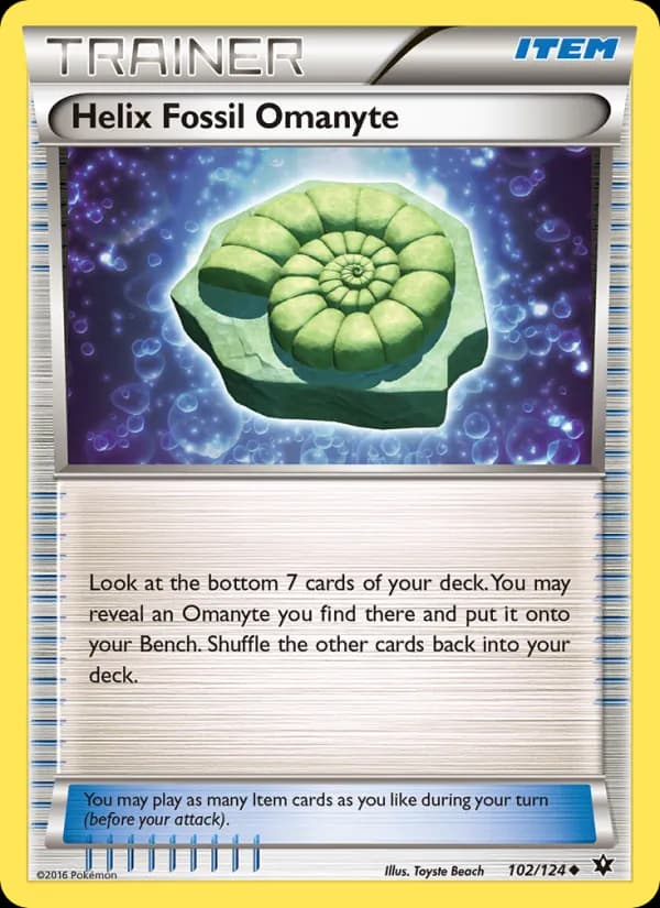 Helix Fossil Omanyte — Fates Collide, Uncommon