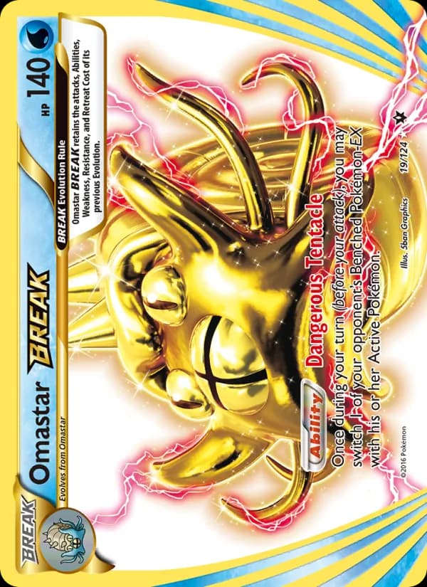 Omastar BREAK — Fates Collide, Ultra Rare