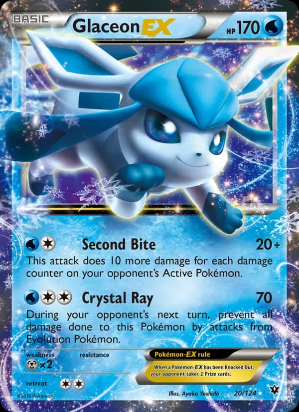 Glaceon EX — Fates Collide, Ultra Rare