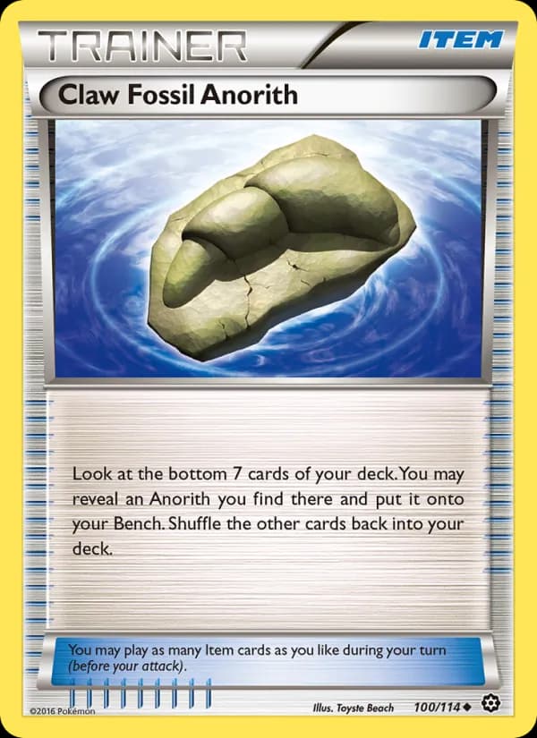 Claw Fossil Anorith — Steam Siege, Uncommon