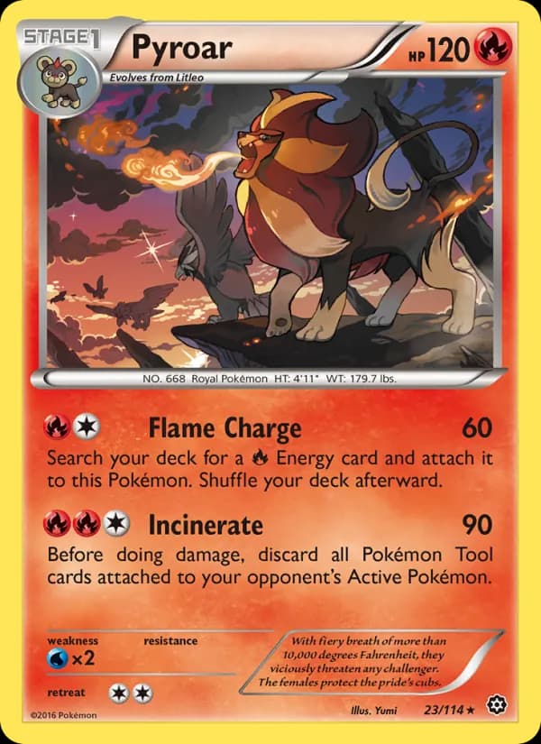 Pyroar — Steam Siege, Rare