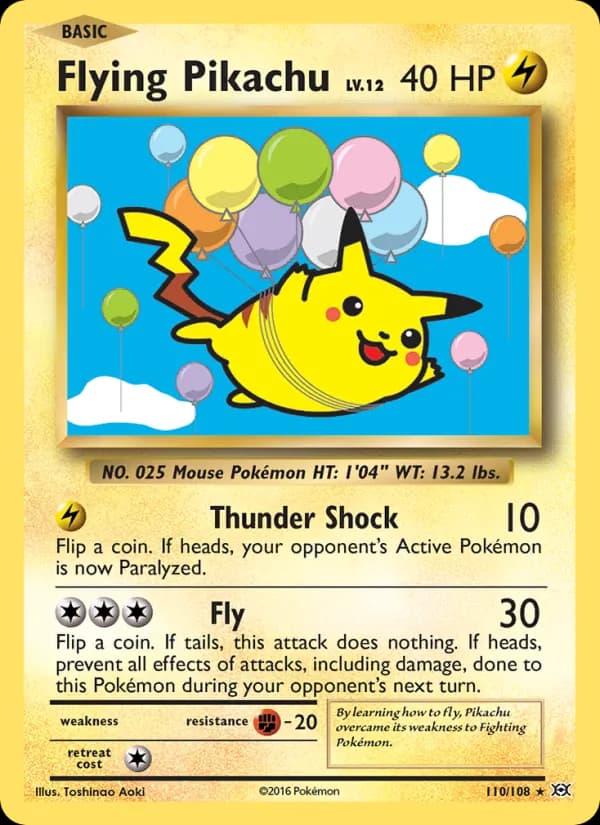 Flying Pikachu — Evolutions, Secret Rare
