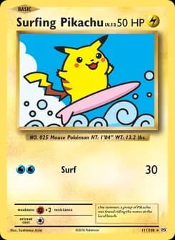 Surfing Pikachu — Evolutions — Secret Rare