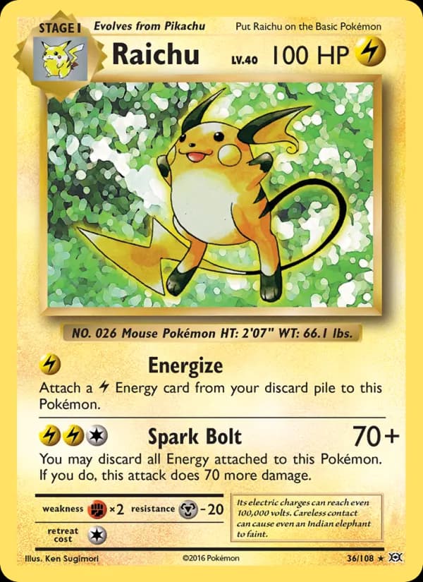 Raichu — Evolutions, Rare