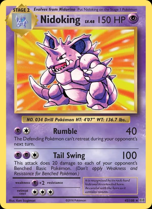 Nidoking — Evolutions, Rare
