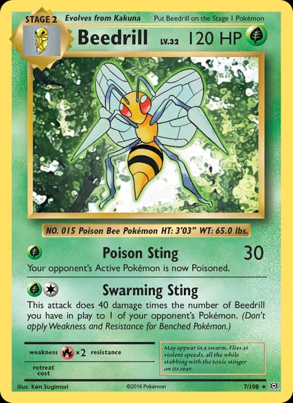 Beedrill — Evolutions, Rare