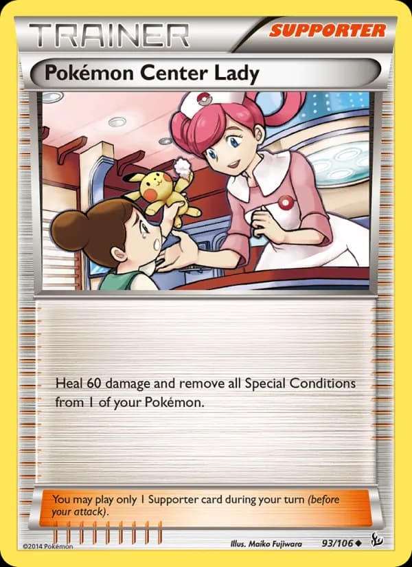 Pokémon Center Lady — Flashfire, Uncommon