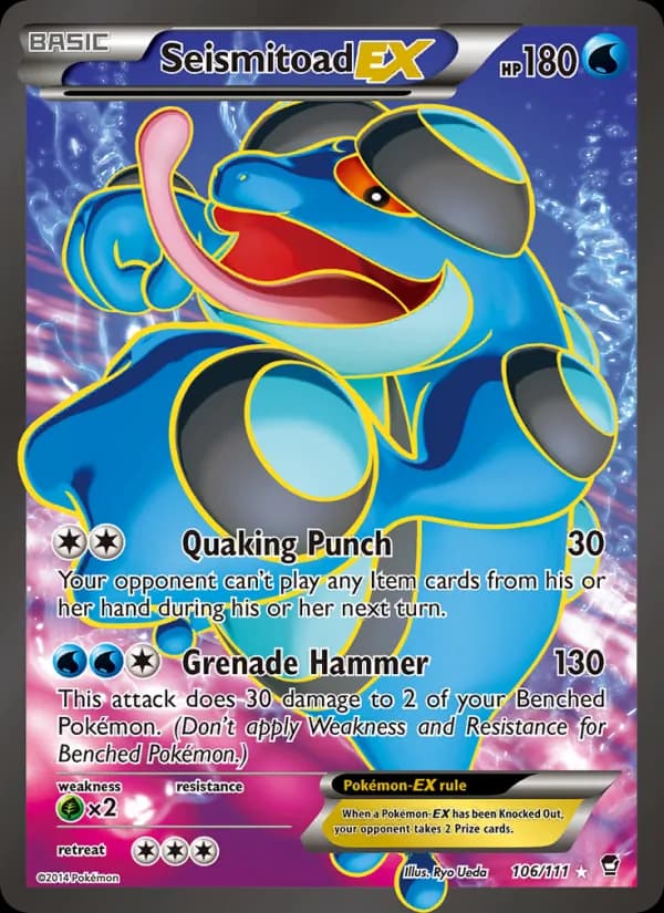 Seismitoad EX — Furious Fists, Ultra Rare