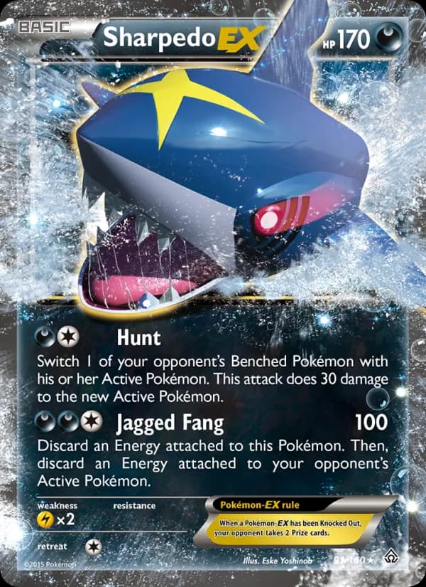 Sharpedo EX — Primal Clash, Ultra Rare