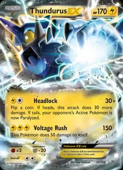 Thundurus EX — Roaring Skies — Ultra Rare