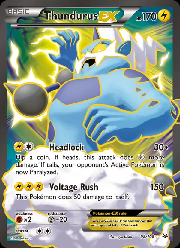 Thundurus EX — Roaring Skies, Ultra Rare