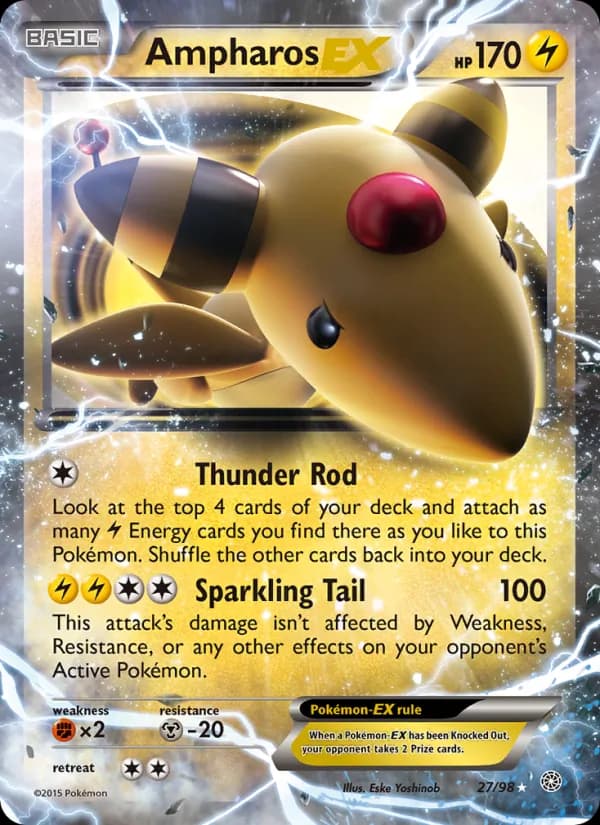 Ampharos EX — Ancient Origins, Ultra Rare