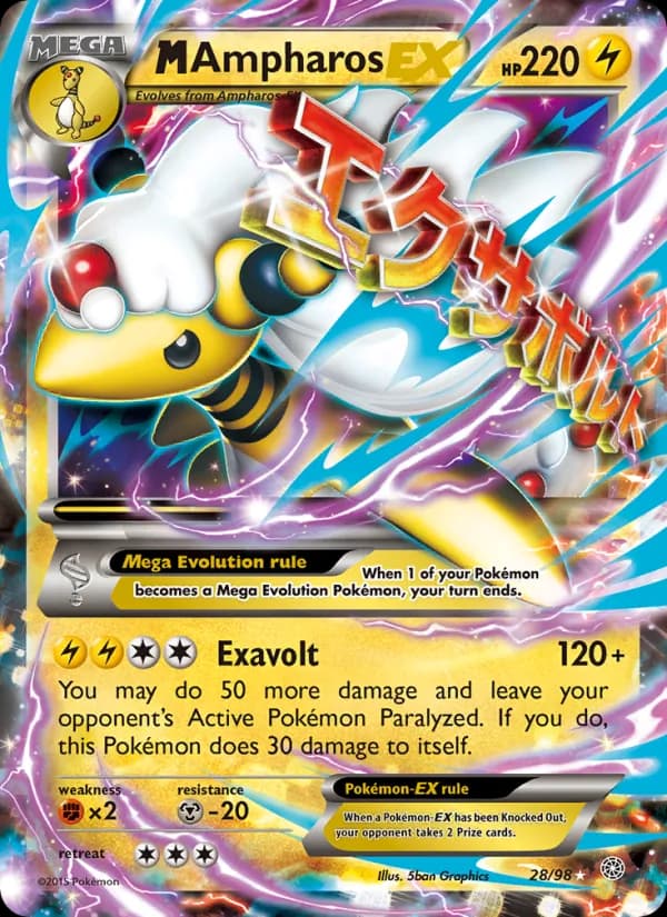 M Ampharos EX — Ancient Origins, Ultra Rare