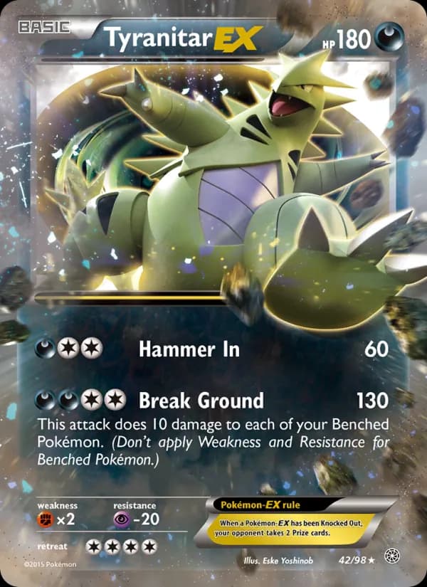 Tyranitar EX — Ancient Origins, Ultra Rare