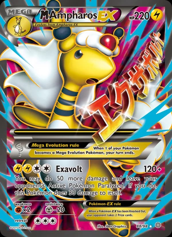 M Ampharos EX — Ancient Origins, Ultra Rare