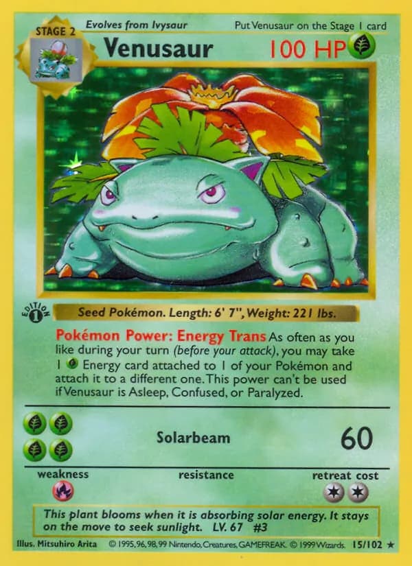 Venusaur — Base Set, Rare