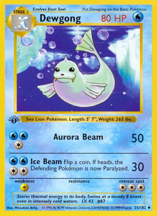 Dewgong — Base Set, Uncommon