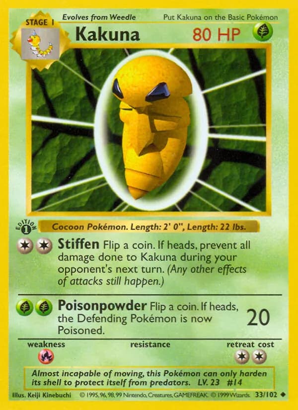 Kakuna — Base Set, Uncommon