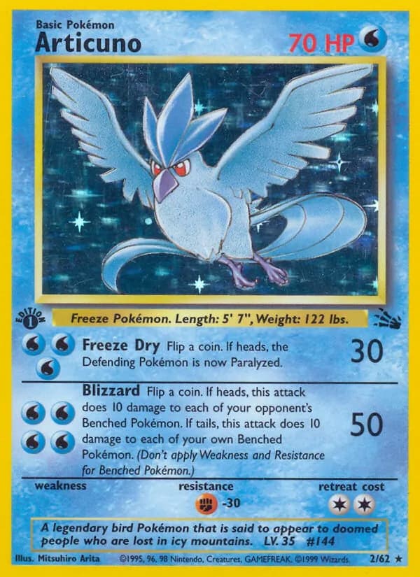 Articuno — Fossil, Rare